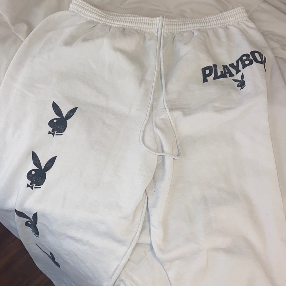 Playboy White Sweatpants
